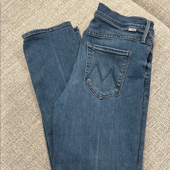 MOTHER Denim - MOTHER Straight-Leg Jeans in Medium Blue Denim